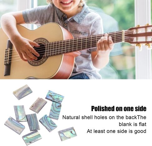 10Pcs Guitars Inlay Material,Abalone Shell Inlay Material Sheet Fretboard for Guitar Fretboard, Mosaic Art and Jewelry Design in Kuwait
