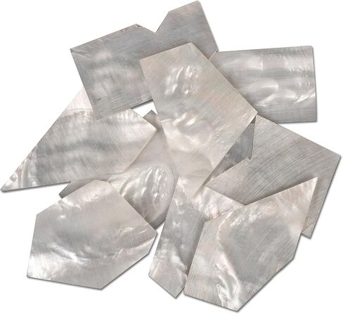StewMac Pearl Inlay Blanks - 1oz Pack, Figured white mother-of-pearl in Saudi Arabia