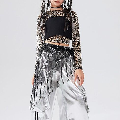 Belly Dance Hip Scarf Sequin Triangle Skirt in Kuwait