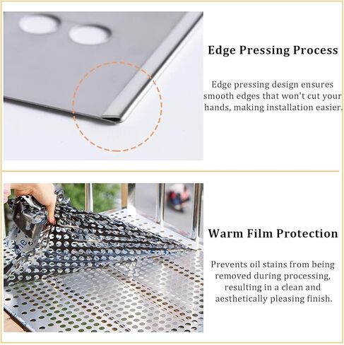 Aluminum Perforated Metal Sheets - 1/3" Holes (8mm) - Decorative Expanded Mesh Screen Steel Sheet 50x62 cm, Heavy-Duty 1.6mm Thickness for DIY & Home Projects in Saudi Arabia