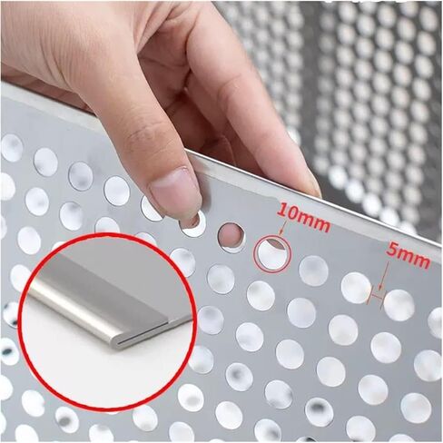 Stainless Steel Perforated Sheet, Leak-Proof Window Pads, Easy Installation, 0.2x1m to 0.6x1m Sizes, Durable Metal Plate for Ventilation, DIY Projects, Home Improvement in Kuwait