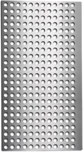 304 Stainless Steel Perforated Sheet, 10mm Hole Diameter, Leak-Proof Window Pads, Easy Install, Metal Mesh, Durable, 40x300cm, Versatile for DIY Projects in Kuwait