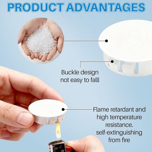 200Pcs Plastic Hole Plugs, 9-Size Round Nylon Screw Hole Cover 1/5" 1/4" 5/16" 3/8" 1/2" 5/8" 3/4" 7/8"1",White Flush Type Panel Knockout Locking Plugs,Drill Hole Insert End Caps for Furniture Cabinet in Saudi Arabia