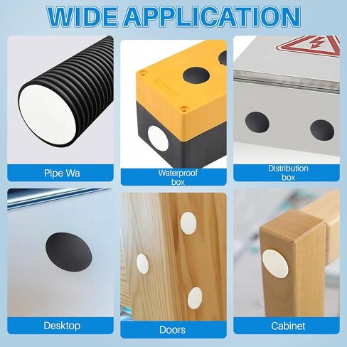 200Pcs Plastic Hole Plugs, 9-Size Round Nylon Screw Hole Cover 1/5" 1/4" 5/16" 3/8" 1/2" 5/8" 3/4" 7/8"1",White Flush Type Panel Knockout Locking Plugs,Drill Hole Insert End Caps for Furniture Cabinet in Saudi Arabia