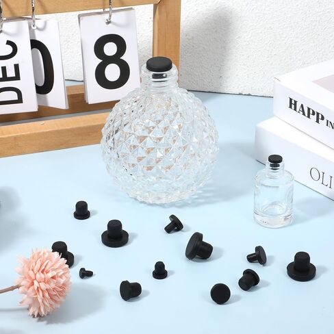 50 PCS Silicone Rubber Hole Plugs 1/8" 3/16" 1/4" 5/16" 3/8" Holes Rubber Bumper Plugs Round Rubbers Stoppers Plug Black Rubber-Plug Kit Assorted Sizes for Round Holes Bottles Tube in Saudi Arabia