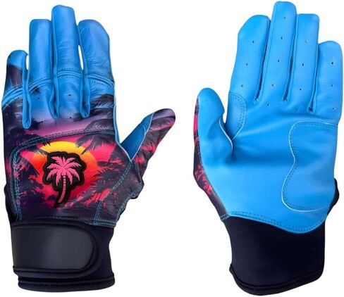 قفاز بيسبول ميامي بيتش، قفاز جلد كابريتا الفاخر بتصميم استوائي، قفاز مسامي للتدريب واللعب in Kuwait