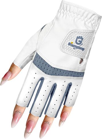 Womens Fingerless Golf Glove Left Hand 1 Pack, Breathable Ladies Summer Half Finger Golf Glove with Non-Slip Grip for Women Golfers in Kuwait