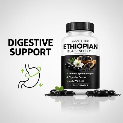 Purely Nutrient Ethiopian Black Seed Oil Capsules – High Thymoquinone Supplement for Immune in Saudi Arabia