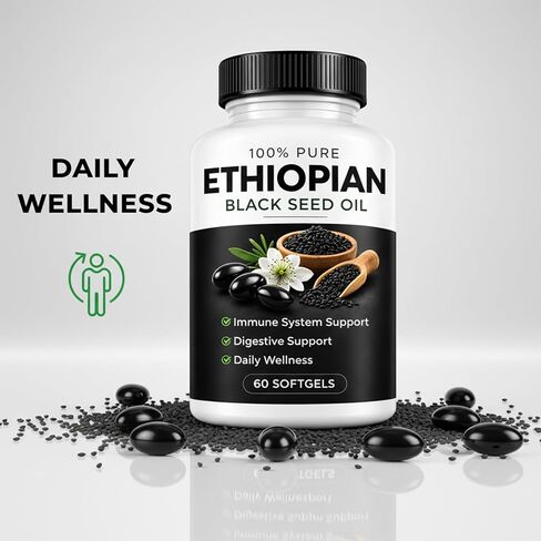 Purely Nutrient Ethiopian Black Seed Oil Capsules – High Thymoquinone Supplement for Immune in Saudi Arabia