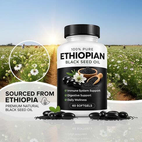 Purely Nutrient Ethiopian Black Seed Oil Capsules – High Thymoquinone Supplement for Immune in Saudi Arabia