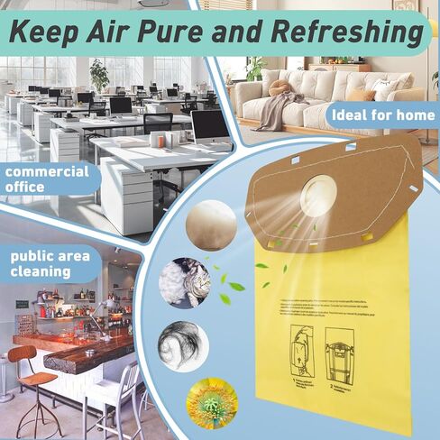 16PCS AH10232 Sealed Collar Vacuum Bags Compatible with Hoover Commercial MPWR 40V Cordless Backpack Vacuum, Leak-Proof Sealed Collar for CH93619, CH93600, Type CB1 Filter Bag in Saudi Arabia