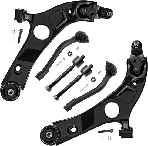 Detroit Axle - Front 6pc Control Arms Kit for Kia Optima Hyundai Sonata Azera Cadenza 2 Lower Control Arms w/ball confints 4 inner and eiter tie rots acplication in Kuwait