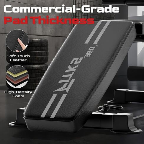 مقعد وزن قابل للتعديل 3 في 1 مع تمديد الساق وتجعيد الواعظ، مقعد قابل للطي شديد التحمل بوزن 700 رطل لتمرين الجسم بالكامل، مقعد تدريب محمول بدون تركيب/انحدار/مسطح لصالة الألعاب الرياضية المنزلية in Kuwait