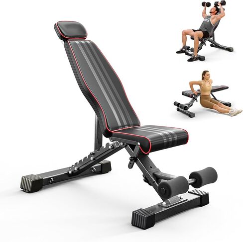 Adjustable/Foldable Weight Bench, 660LBS Home Gym Workout Bench Lifting Sit-up Exercise Bench for Bench Press in Kuwait