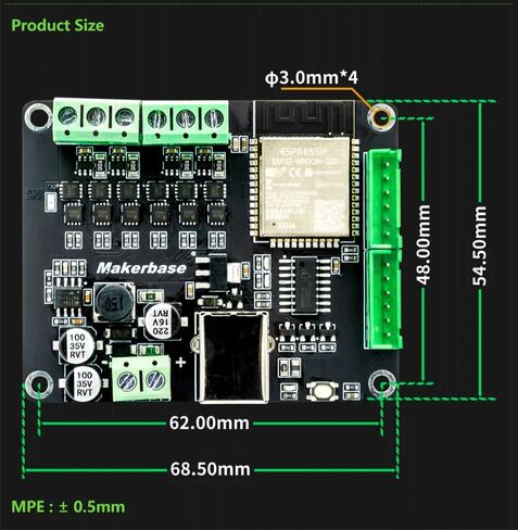 FOC Driver Controller SimpleFOC Shield bldc brushless Motor Engine Board MKS ESP32 FOC Servo Drive Robot Dog DIY Parts in Kuwait