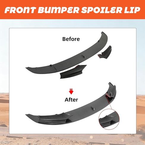 Kojem Front Pumper Spoiler Lip متوافق مع 2011-2016 BMW F10 5 Series 520i 535i 550i F10 M Sport Plumper Plate Lip Carbon Carbon in Saudi Arabia