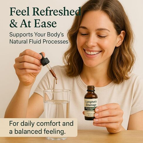 قطرات التصريف اللمفاوي - دعم توازن السوائل العشبية ودعم الصحة العامة، تركيبة سائلة يومية لطيفة مع مكونات طبيعية، نباتية وغير معدلة وراثيًا، 2 أونصة سائلة (2) in Kuwait