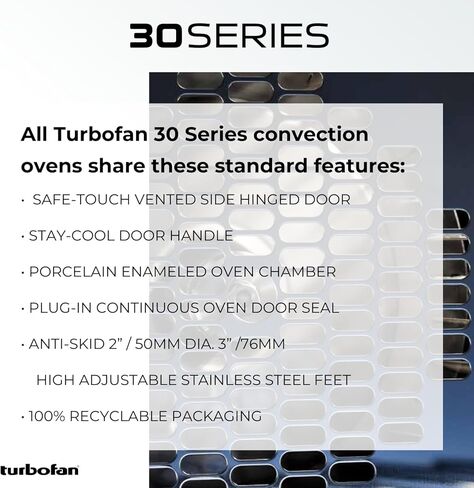 Moffat Turbofan E32 Full Size Countertop Electric Convection Oven w/Stand, Single Deck, Digital Control, 208v/50/60/1ph in Saudi Arabia