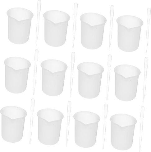 NUOBESTY 1set Non-Stick Silicone Epoxy Measuring Cups and Pipettes for Accurate Resin Mixing Craft Kit Cups and Droppers in Saudi Arabia