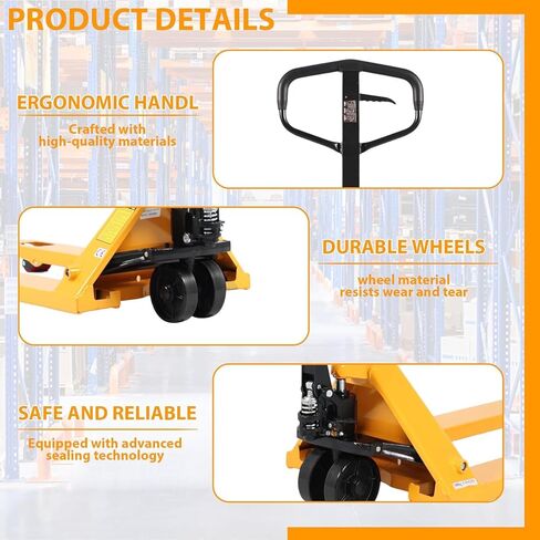 Manual Pallet Jack 5500Lbs Capacity Professional Pallet Truck 21" W x 48" L Fork Size in Kuwait