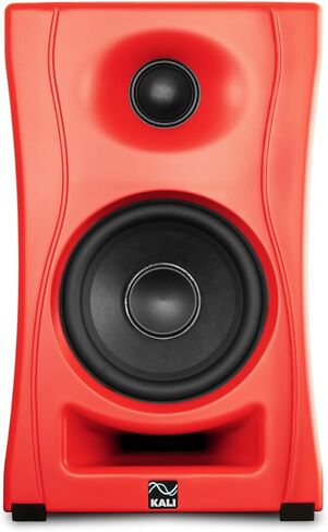 نظام شاشة KALI AUDIO LP-UNF-R مقاس 4 بوصات يعمل بتقنية Ultra Nearfield مع بلوتوث - إعدادات EQ لتعويض الحدود - للمزج والتسجيل وإنتاج الصوت - USB-C، TRS، مدخلات RCA باللون الأحمر (زوج) in Kuwait