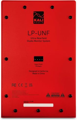 نظام شاشة KALI AUDIO LP-UNF-R مقاس 4 بوصات يعمل بتقنية Ultra Nearfield مع بلوتوث - إعدادات EQ لتعويض الحدود - للمزج والتسجيل وإنتاج الصوت - USB-C، TRS، مدخلات RCA باللون الأحمر (زوج) in Kuwait