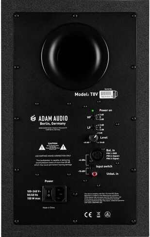 حزمة شاشة استوديو ADAM Audio AMS-T8V T8V مقاس 8 بوصات باللون الأسود مع كابل OnStage بطول 25 قدمًا XLR 2 حزمة in Kuwait