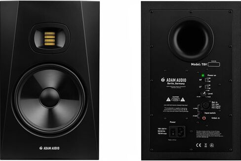 حزمة شاشة استوديو ADAM Audio AMS-T8V T8V مقاس 8 بوصات باللون الأسود مع كابل OnStage بطول 25 قدمًا XLR 2 حزمة in Kuwait