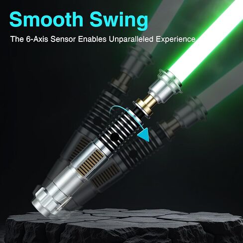 G4E Lightsaber مع تطبيق Bluetooth ، والأرجوحة السلسة والألومنيوم المتميز مع حامل الصابر الخفيف وقابس شفرة واقعي. 16 أوضاع صوت الصابر الخفيفة وتغيير لون RGB اللانهائي. Skywalker in Saudi Arabia