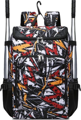 Baseball Softball Gear Bag Backpack for Boys Girls Ages 8-12 12-14 Large Kids Youth Bat Bag with Ventilated Shoe Compartment Baseball Softball Players Stuff Supplies in Kuwait