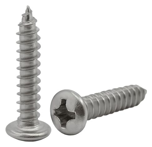 M3 x 10mm Phillips Pan Head Pointed Tail Self Drilling Wood Screws, 304 Stainless Steel Metal Drywall Screw, Cross Mushroom Head Self Tapping Screws, 300PCS in Kuwait