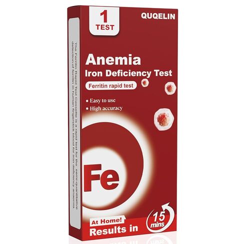 Iron Deficiency Test Kits: 1 Packs Iron Level Test Result in 15 Mins (1) in Kuwait