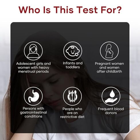Iron Deficiency Test Kits: 1 Packs Iron Level Test Result in 15 Mins (1) in Kuwait