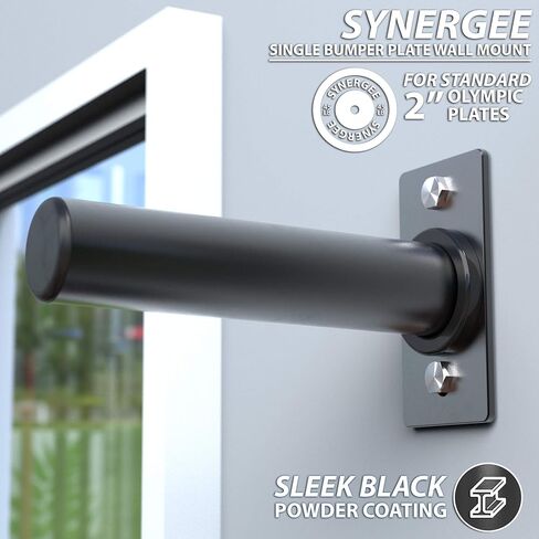 Synergee Weight Plate Storage Pegs. Wall Mounted Storage, 2" Opening Weight Holder. 275lb Capacity Gym Storage Rack. Double Peg. in Saudi Arabia