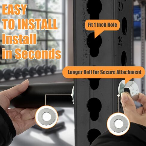 CAELUM Weight Plate Holder Power Rack Attachment, for 2 Inch Olympic Plate Storage, Squat Rack Holder Fits 2"x2", 2"x3", 3"x3" Power Cages in Kuwait