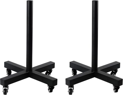 رف لوحة الوزن الأولمبي المتحرك المحدث من ZUKAM مع عجلة لتخزين وزن الألواح الممتصة للصدمات مقاس 2 بوصة، ويخزن ما يصل إلى 800 رطل من لوحة الوزن الأولمبي، يباع في أزواج in Kuwait