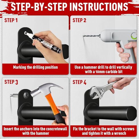 Wall Mounted Weight Plate Holder - Fit 2inch Olympic Weight Plates, Protective Rubber Pad in Kuwait