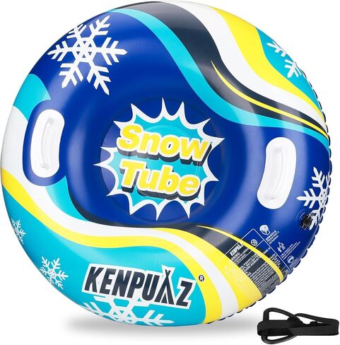 أنابيب ثلج قابلة للنفخ للبالغين والأطفال - زلاجات ثلجية شتوية شديدة التحمل بمقبضين، وحبال سحب وصمامات إطلاق الهواء السريع لأنابيب الثلج، والتزحلق والرياضات الشتوية in Kuwait