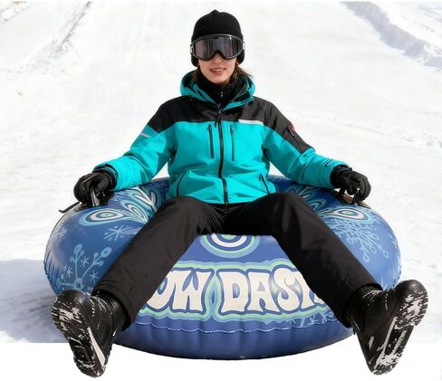 Snow Tubes - 36inch/47inch Snow Sled for Adult, 3-in-1 Valve, Hard Handle & Thickened Layer Bottom, Inflatable Snow Tube for Winter Outdoor Activities in Saudi Arabia
