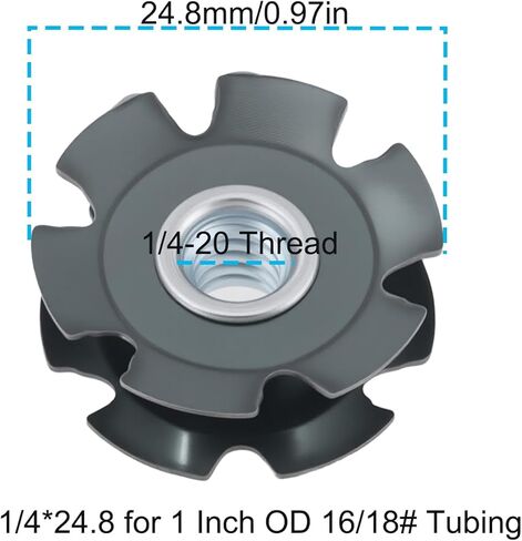 8 Pcs Threaded Star Type Tube Connectors 1/4-20 Threads for 1 Inch OD 16/18# Tubing in Saudi Arabia