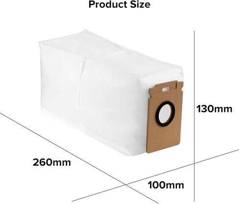 roborock 3 Packs Disposable Dust Bags for H60 Hub Ultra and H60 Hub Pro Cordless Vacuum Cleaner with Auto-Empty Dock, Stick Vacuum Cleaner for Home and Pet Hair, Anti-Tangle Brush, LED Dust Detection in Kuwait