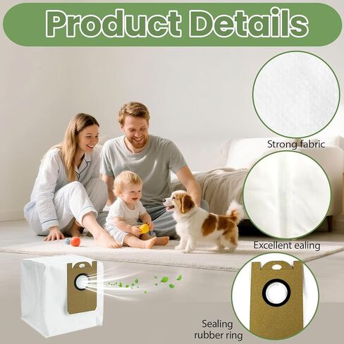 Robot Vacuum Dust Bags, Compatible with Laresar L6 Pro/L6 Nex, Honiture Q6 Pro, AIRROBO T10+, Neabot NOMO N2, iHome AutoVac Nova S1 Pro (8 Pack,) in Saudi Arabia