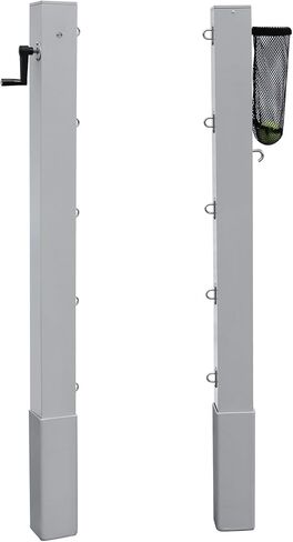 مجموعة شبكة تنس أرضية، أعمدة ألومنيوم مربعة مقاس 4 بوصات وشبكة تنس مزدوجة الطبقة شديدة التحمل، تصميم فريد مدمج لللفاف، قوي ومتين، يتبع معايير الـITF in Kuwait