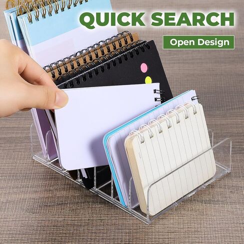 2 Pcs Acrylic Mail Holder, Acrylic File Mail Desktop Organizer Sorters, 7 Compartments Acrylic Mail Organizer, Clear Desk Organizer File Holders, Acrylic Letter Organizer for Office, Home, School in Kuwait