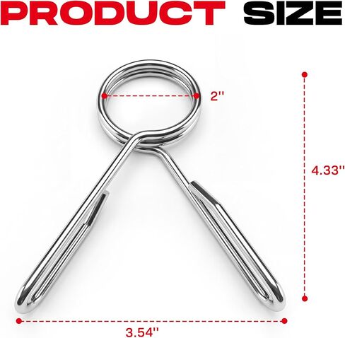 مشابك زنبركية للحديد الأوليمبي مقاس 5.08 سم، مشابك أطواق فضية شديدة التحمل لرفع الأثقال ورفع الأثقال، معدات رياضية منزلية للقرفصاء in Kuwait