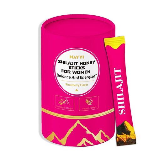 500MG Pure Himalayan Shilajit Honey Sticks with Saffron,Shilajit Honey Sticks for Women with 75%+ Fulvic Acid,85+ Trace Minerals for Enhance Energy&Strength&Immune,Strawberry Honeysticks 30 Sticks in Saudi Arabia