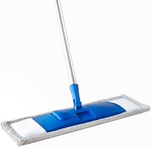 17" Microfiber Mop for Hardwood Floor Cleaning,Mops with 50" Stainless Steel Pole, 1 Reusable & Washable Mop Pad, Wet & Dry Use for Hardwood, Tile, Marble and Vinyl Floors in Kuwait