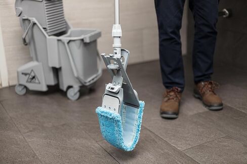 Unger Commercial SmartColor MicroMop 15.0، وسادة ممسحة مبللة من الألياف الدقيقة مقاس 16 بوصة، قابلة لإعادة الاستخدام - تنظيف الأرضيات عالي التحمل، أزرق - MM40B in Kuwait