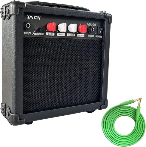 مضخم صوت جيتار كهربائي 20 وات مضخم صوت محمول مع مدخل سماعة رأس بما في ذلك كابل احترافي لتقليل الضوضاء (أسود) in Kuwait