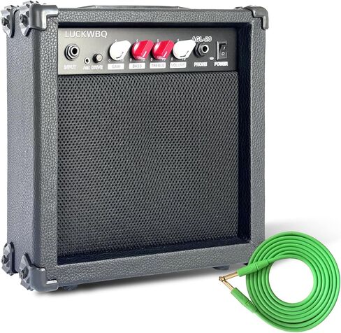 مضخم صوت جيتار كهربائي 20 وات مضخم صوت محمول مع مدخل سماعة رأس بما في ذلك كابل احترافي لتقليل الضوضاء (أسود) in Kuwait